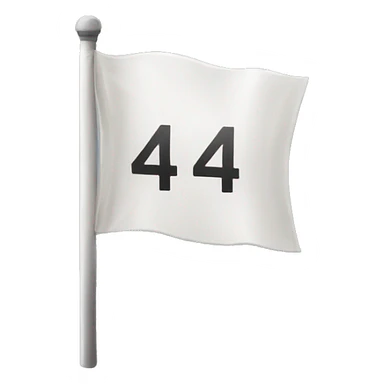 White Flag with the sign "404" sticker