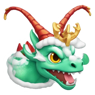 Christmas dragon sticker