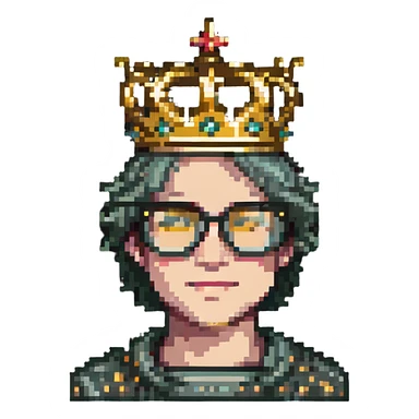 implant with a golden crown in glasses sticker