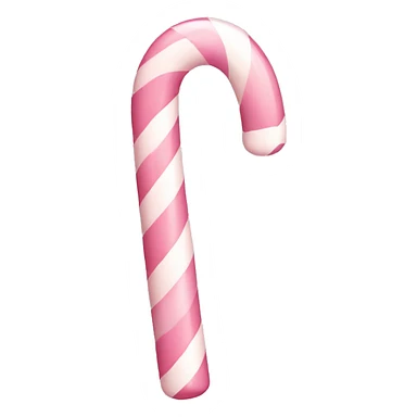 Pastel pink candy cane sticker