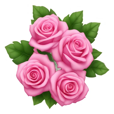 Pink roses bouquet ￼ sticker