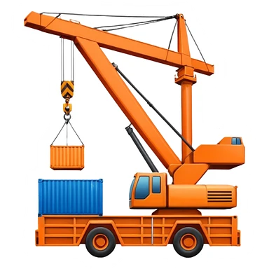 crane lifting a container  sticker