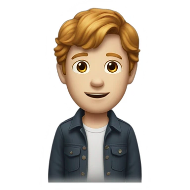 young ron howard with brunette hair sticker