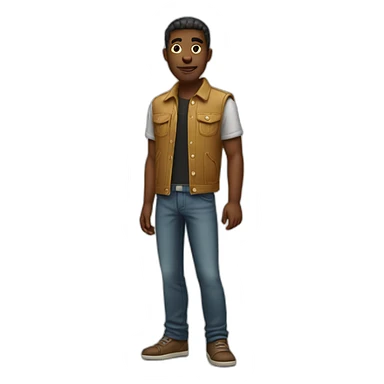 cool dude standing sticker