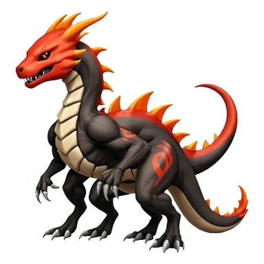  Venom-Marowak-Salandit-hybrid-fantasy-creature (full body) with markings sticker