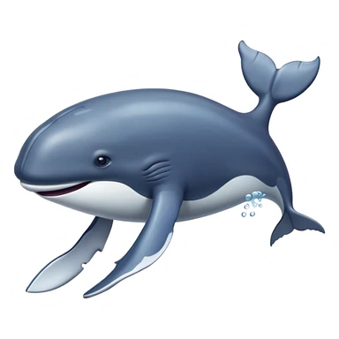 Whale with feet sticker