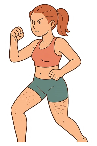 Donna combatte cellulite e ritenzione sticker