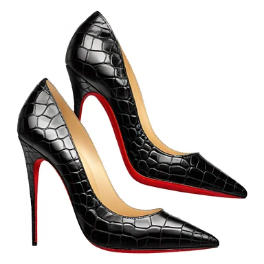 louboutin black crocodile 10 cm stiletto sticker