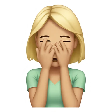 Girl covering eyes embarrassed sticker
