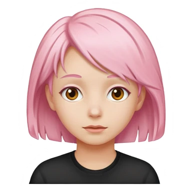 Beige full doy hourse with soft pink hair sticker