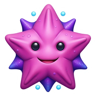 starro pink and purple sticker
