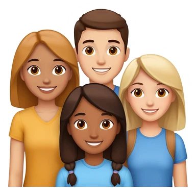 Two girls and a guy friends sticker