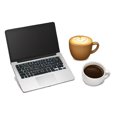 Laptop and coffee sticker