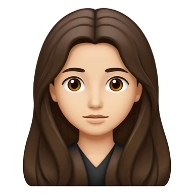 Piel morena, pelo largo sticker