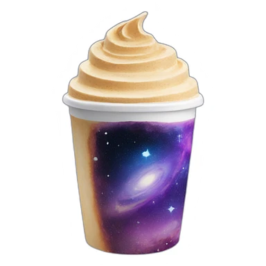 galaxy latte cup sticker