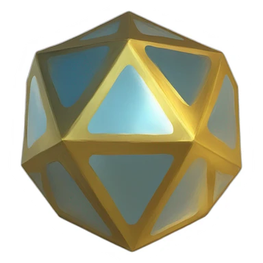 Golden Icosahedron sticker