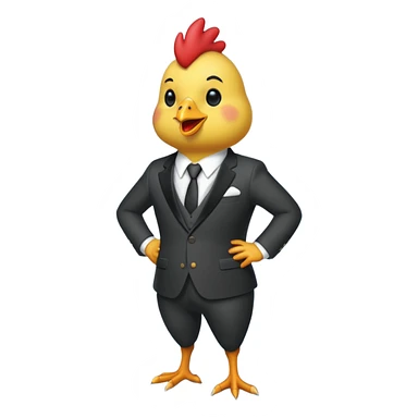 chicken in suit  sticker
