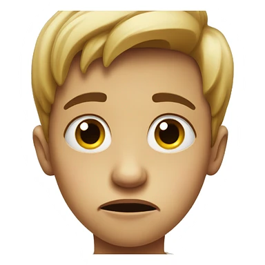 Kid with worried expression sticker