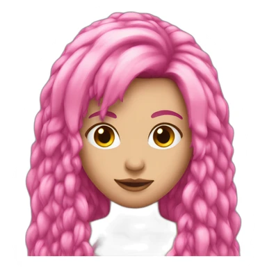 pink-punk-brunet-long-hair sticker