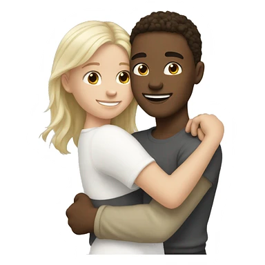 White brother and white sister that hug because they are nice to each other sticker