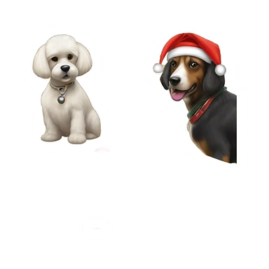 Merry Christmas naughty or nice dogs playing shuffleboard sticker