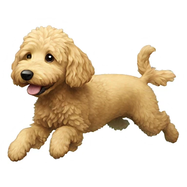 golden doodle swimming  sticker