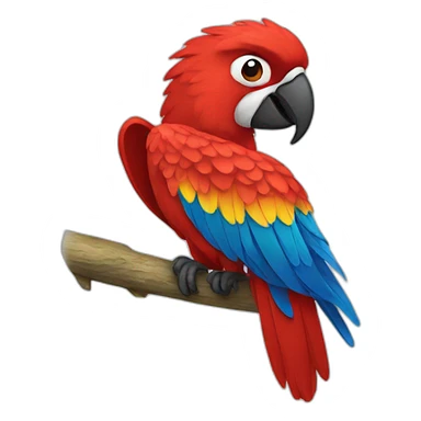 Red macaw sticker
