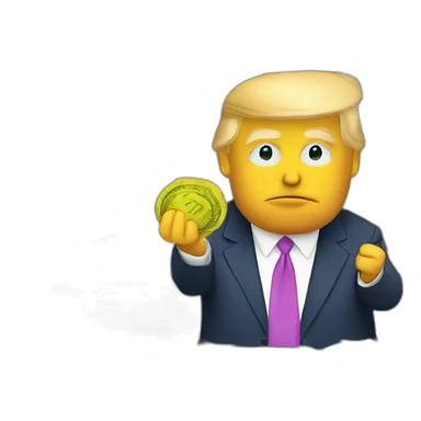 DONALD TRUMP WITH A MONEY sticker