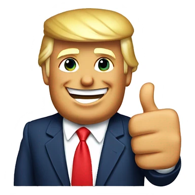 Donald Trump thumbs up sticker