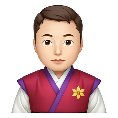 Elon Musk in hanbok sticker