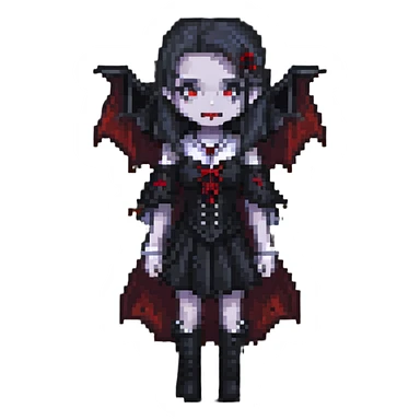 smart vampire girl sticker