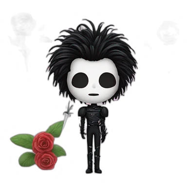 edward scissorhands cuts flowers sticker