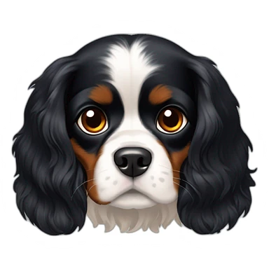 The black Cavalier King Charles Spaniel take heart sticker