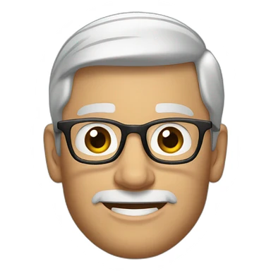 tim cook with one hand up sticker