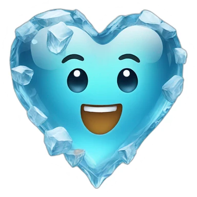 heart with ice sticker