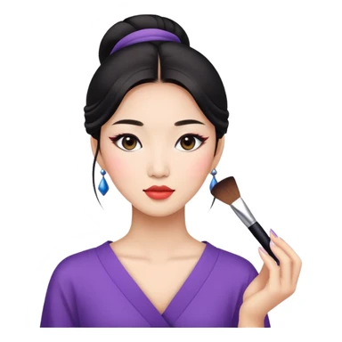 pretty asian baddie with makeup sticker
