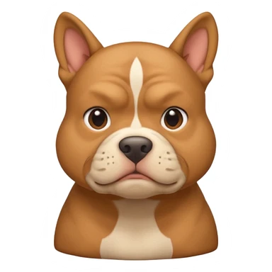 light brown pocket bully facing forwards, head and shoulders sticker