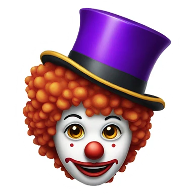 Clown in a tophat sticker