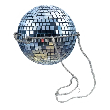 Disco ball with lasso sticker