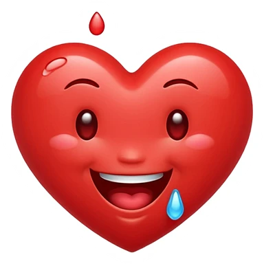 Heart emoji laughing  with tears sticker