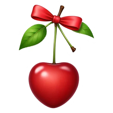 Cherry with bow at the top sticker