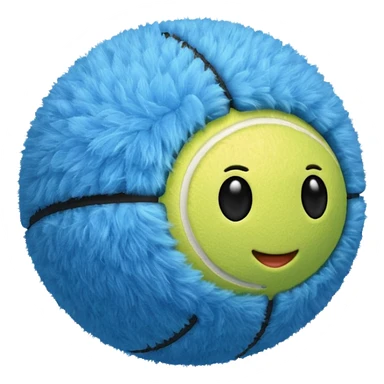 full blue tennis ball sticker