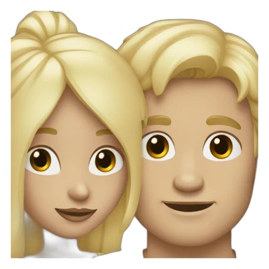 Femme blonde et homme noir  sticker