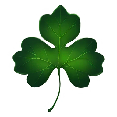 5 leaf black Clover only leaf sticker