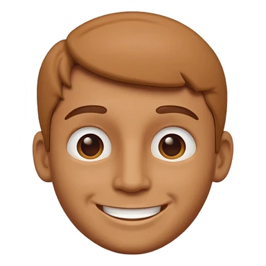 Clay male face happy sticker