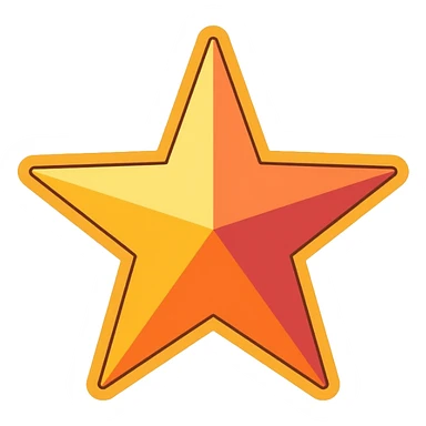 aesthetic star with clean lines sticker