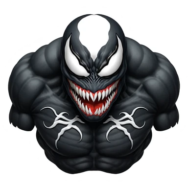 Venom head back view slightly hunched sticker