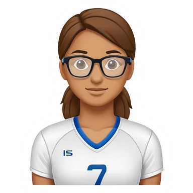 volleyball player with glasses sticker
