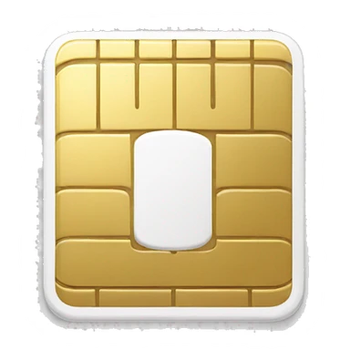 SIM Card white and gold less details sticker