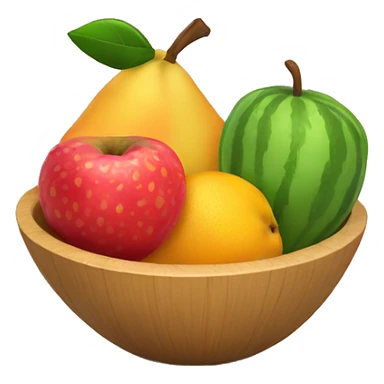 Fruit pieces in a little bowl  sticker